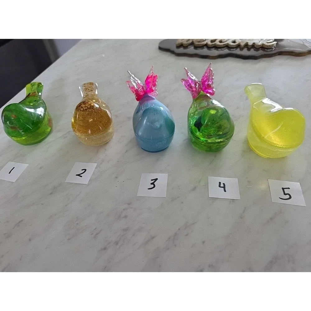 Handmade Resin Bird Jars
